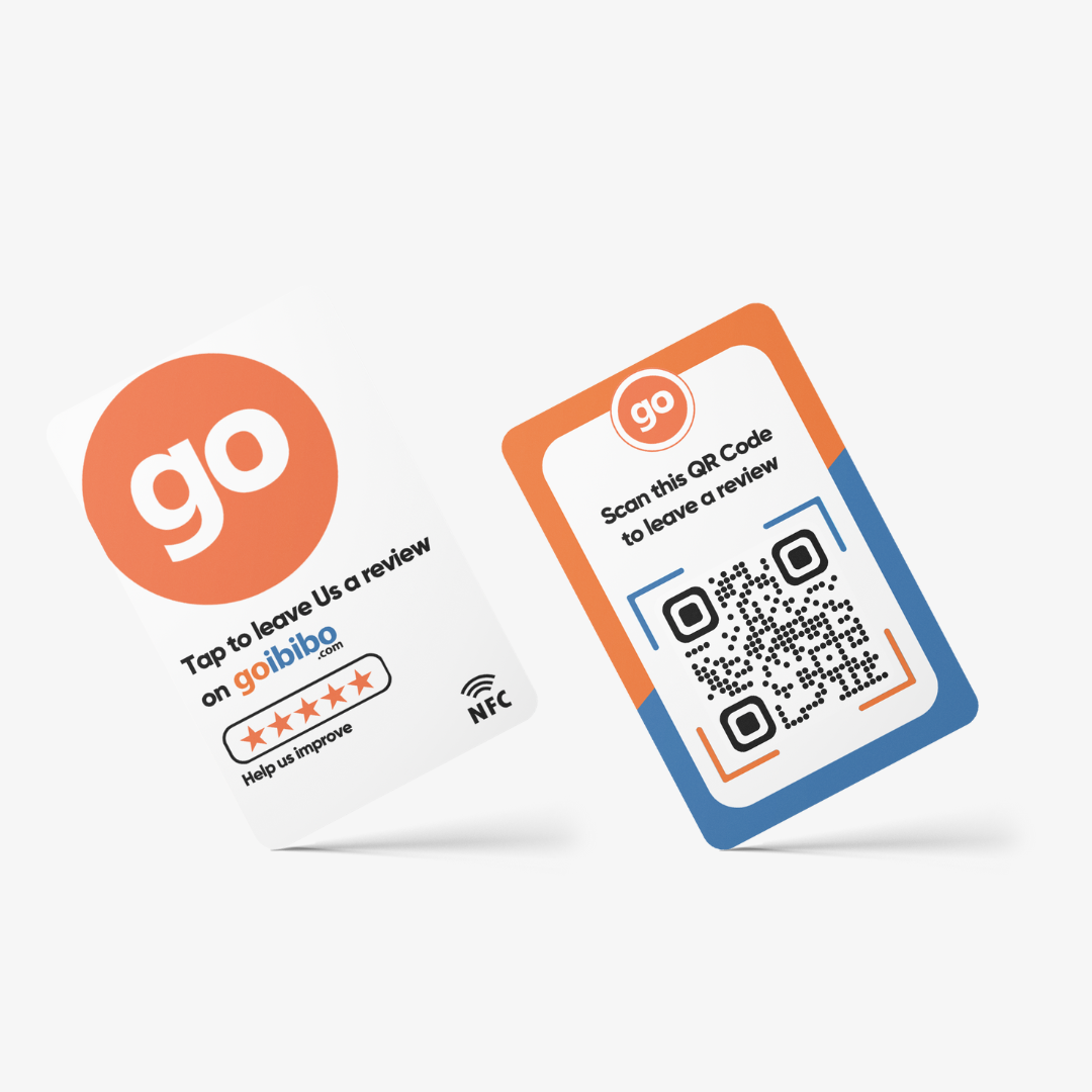 Goibibo NFC & QR Review Card