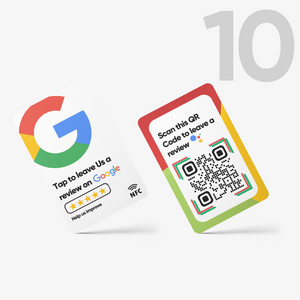 Google Review NFC Card - Pack of 10 Cards