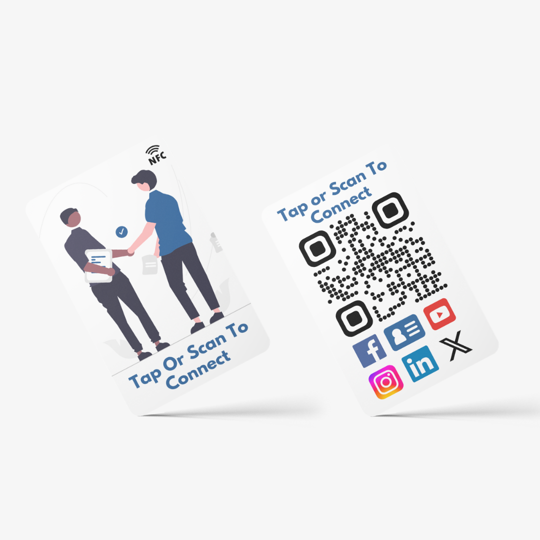 Business card NFC and QR enabled, Share contact with Tap or Scan, Premium Digital business card