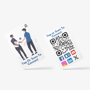 Business card NFC and QR enabled, Share contact with Tap or Scan, Premium Digital business card