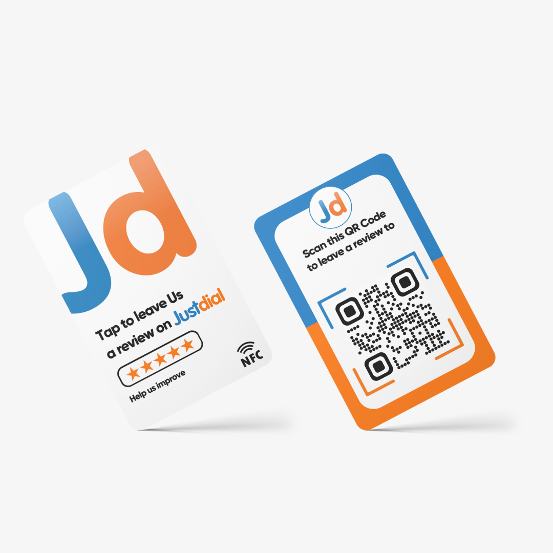 JustDial NFC & QR Review Card