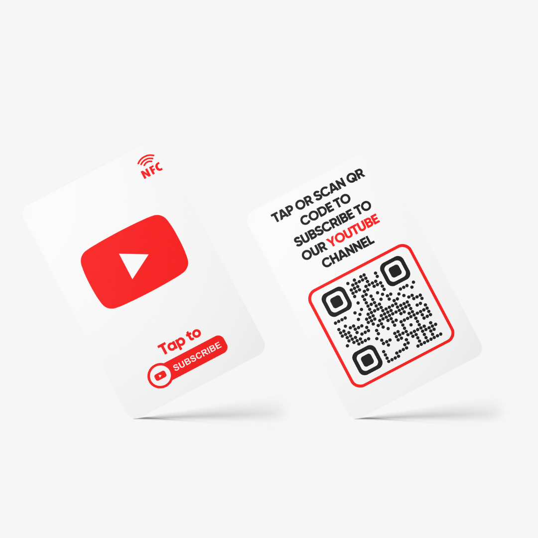 YouTube NFC Subscribe Card | Along with QR Code