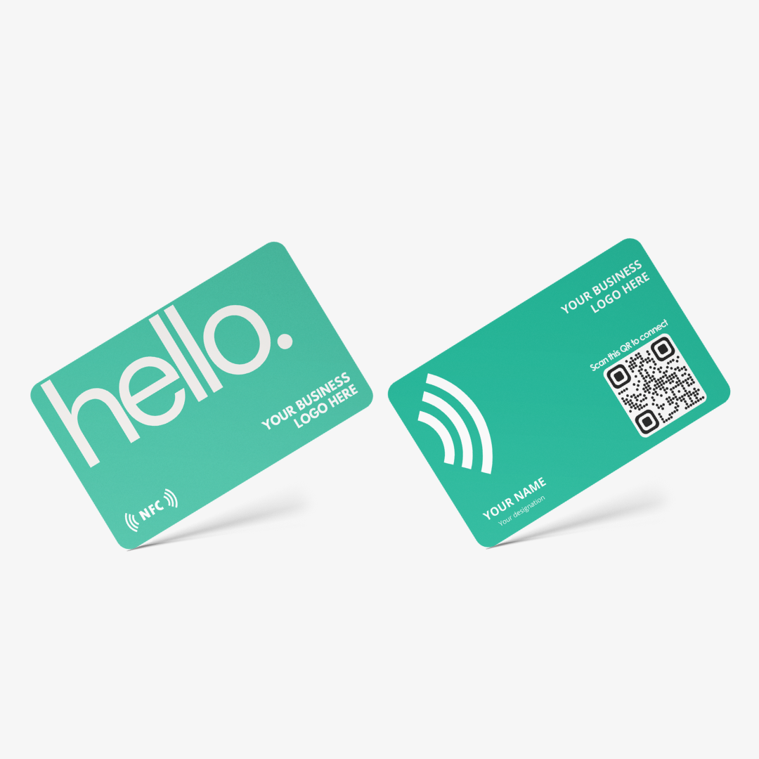 Eco-friendly Green Business card NFC and QR enabled, Share contact with Tap or Scan, Premium Digital business card