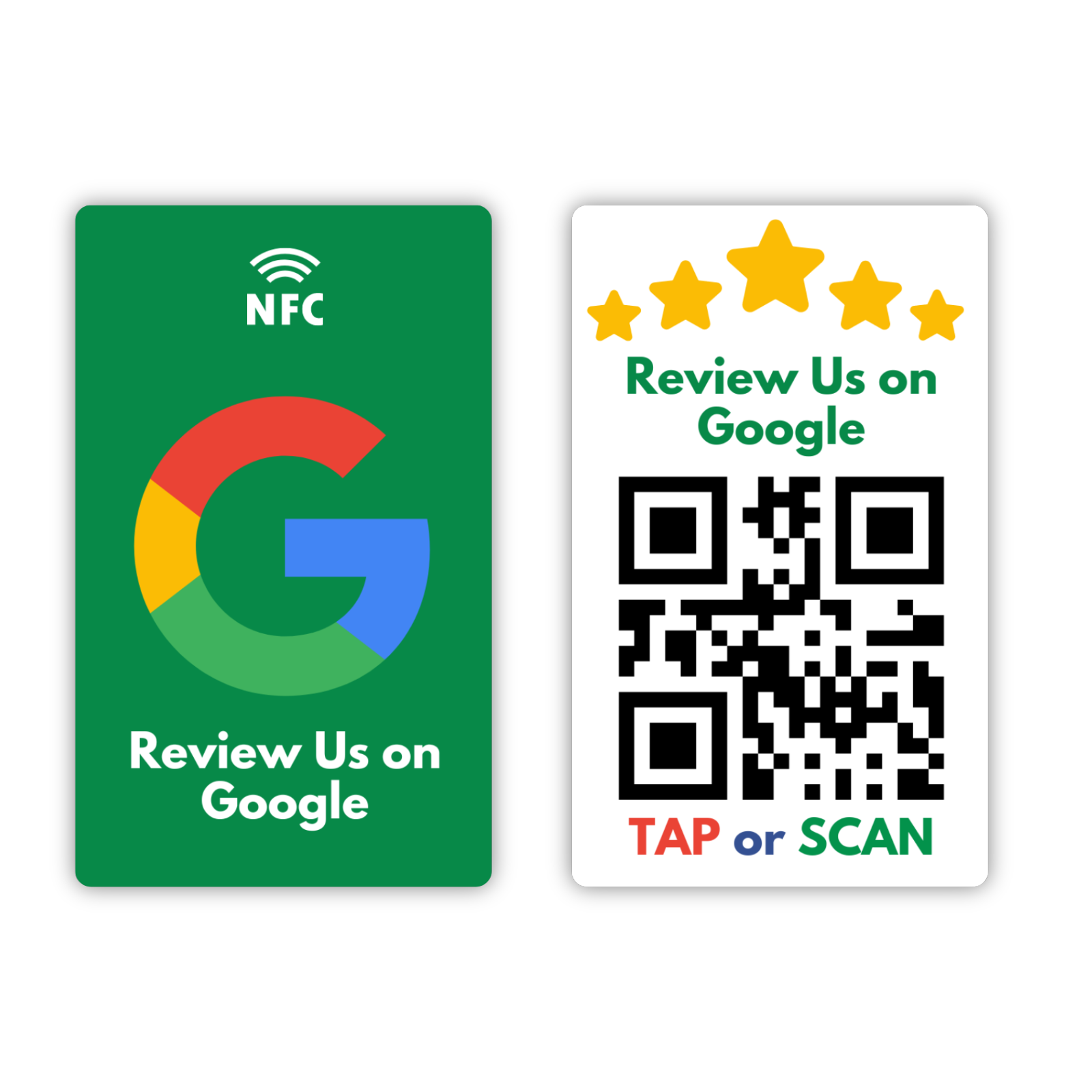 Google Review NFC Card (Green)