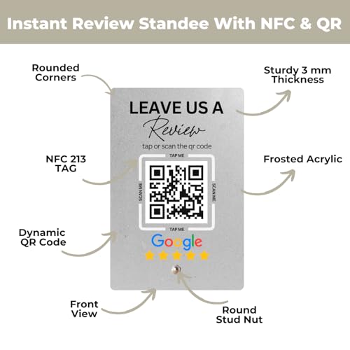 NFC Standee with QR Code | UV Printed