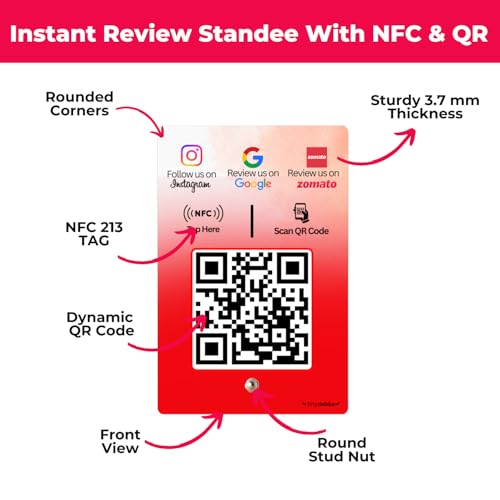 NFC Standee with QR Code | UV Printed