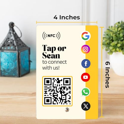 NFC Standee with QR Code | UV Printed