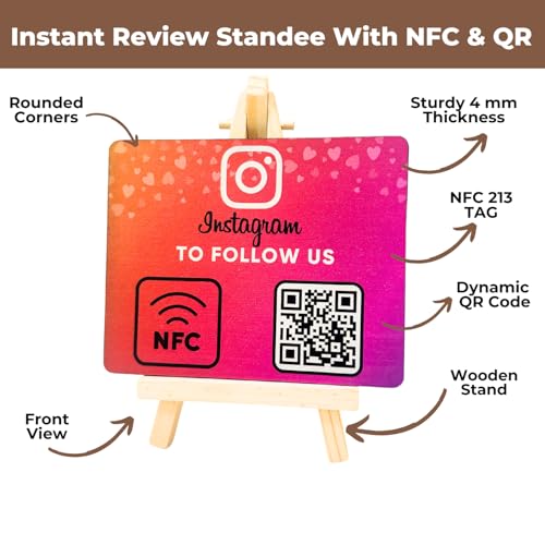 NFC Standee with QR Code | UV Printed