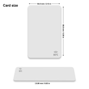 NFC Business Cards With NTAG, Works with Android and iOS | Blank White PVC Printable | Set of 5
