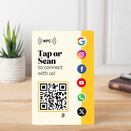 NFC Standee with QR Code | UV Printed