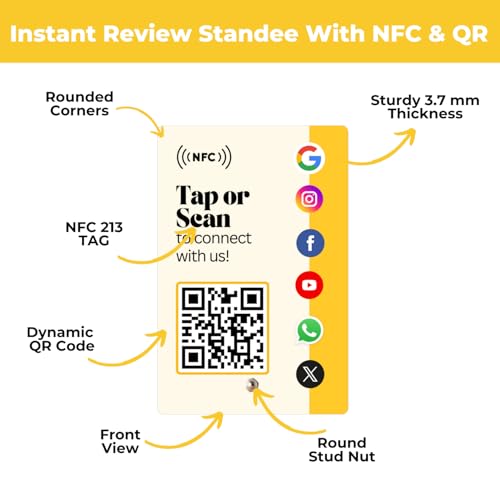 NFC Standee with QR Code | UV Printed