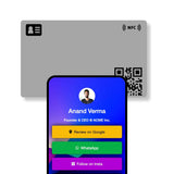 NFC Business Card With QR | Tap to Share Contact | Digital Visiting Card | Smart Card with Advanced Dshboard