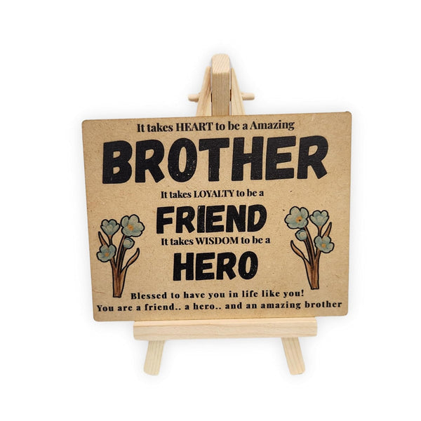 tinydabba all-in-one Rakhi Gift Combo for Brother | Wooden Plaque, Long Dori Rakhi, NFC Best Brother Card, Magnetic Badge, Roli Chawal Chandan | Raksha Bandhan Gift Box for Bhai