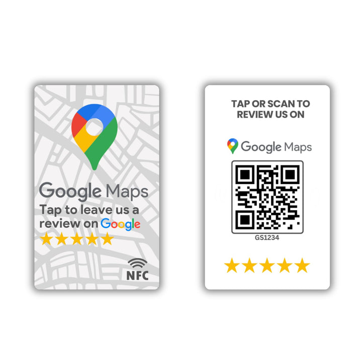 tinydabba Review NFC Card Maps Edition With Stand | Along with QR Code | Boost Business Reviews with Tap or Scan | Pre-Configured PVC Card | Works with any NFC-Enabled Smartphone | With Dashboard