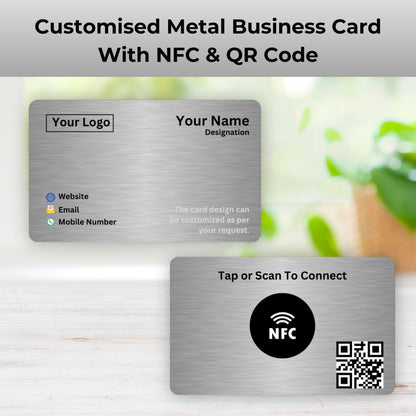 Custom Metal NFC & QR-Enabled Digital Visiting Card