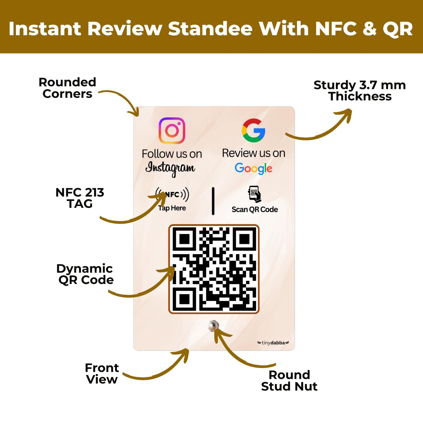 NFC Standee with QR Code | UV Printed