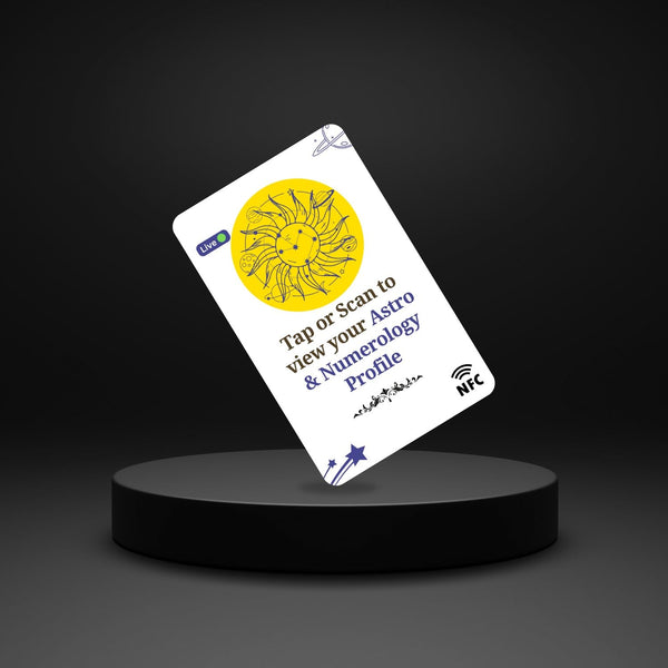 tinydabba Live Vedic Astro Card | NFC & QR Enabled | Daily Panchang, Horoscope, Kundli, Numerology, Rahu Kalam, Abhijit Muhurat | AI-Powered | Just tap and view your live horospoe anytime