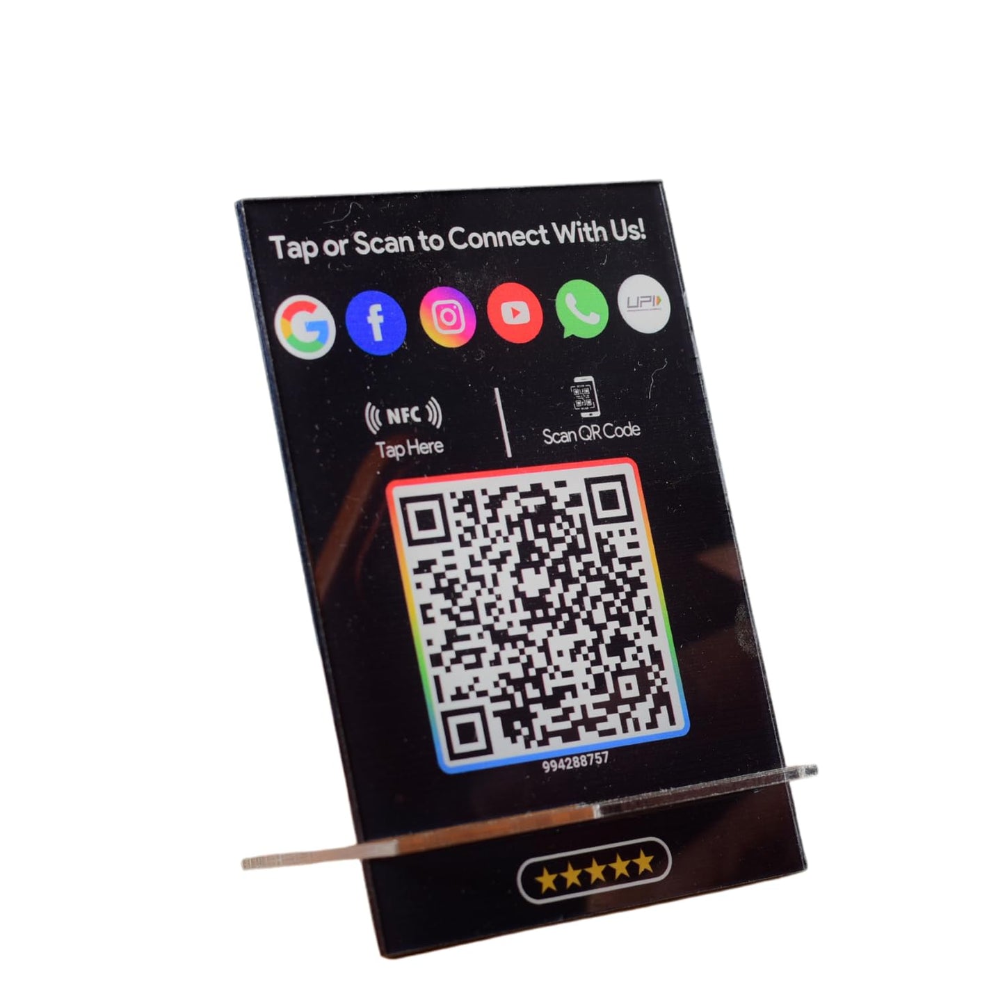 NFC Standee with QR Code | UV Printed