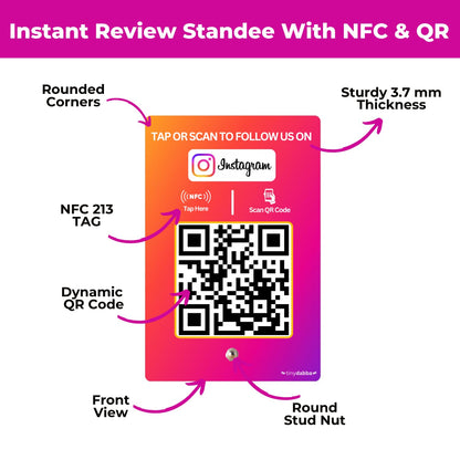 NFC Standee with QR Code | UV Printed