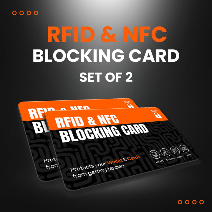 tinydabba NFC Blocking Cards (2-Pack) | Ultra Thin Contactless Card Protector for Wallets & Passport Holders | Perfectly fits in Any Wallet or Purse | Men & Women | Smart & Slim fits in Wallet/Purse