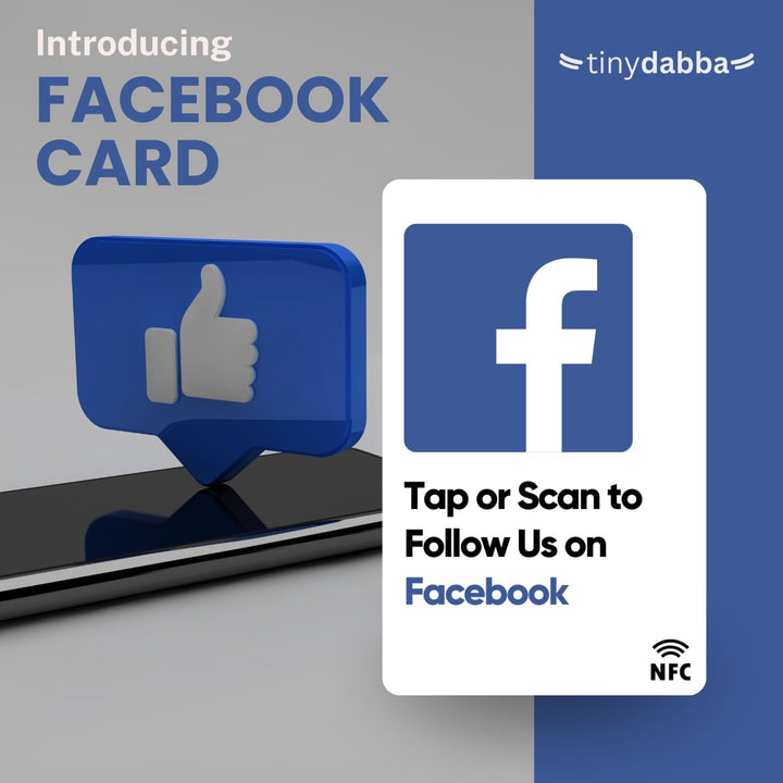 Facebook NFC Card | Along with QR Code | Boost Facebook with Tap or Scan | Pre-Configured PVC Card