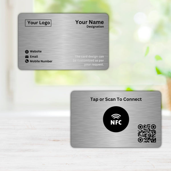 tinydabba NFC & QR-Enabled Business Card | Smart Digital Visiting Card for Instant Contact Sharing | Lifetime Free | Dashboard Access (Custom SS Metal)