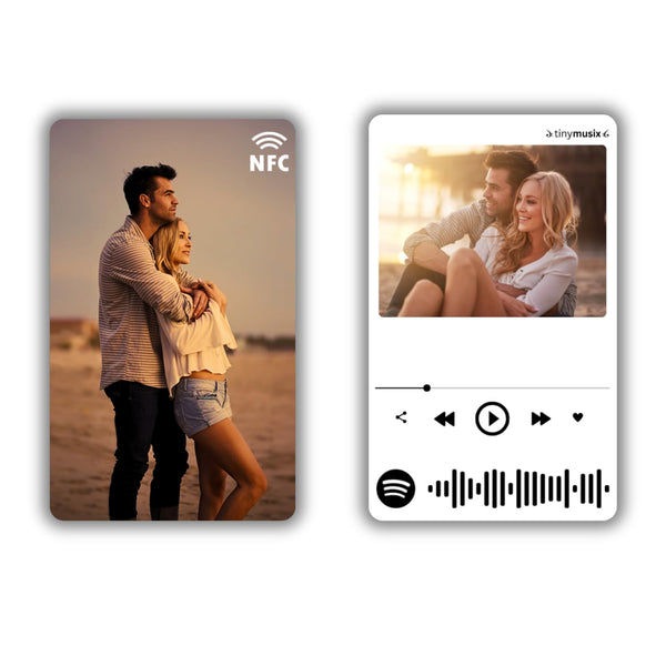 tinydabba Personalized Wallet Card | UV Printed | NFC Enabled | Tap or Scan to Play | Create a Unique Photo Wallet Card for Your Boyfriend or Girlfriend. Features a Spotify Song | Perfect Custom Gift for Someone Special