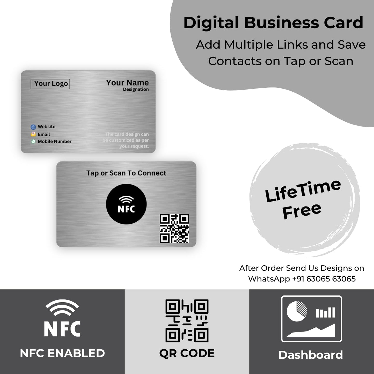 Custom Metal NFC & QR-Enabled Digital Visiting Card