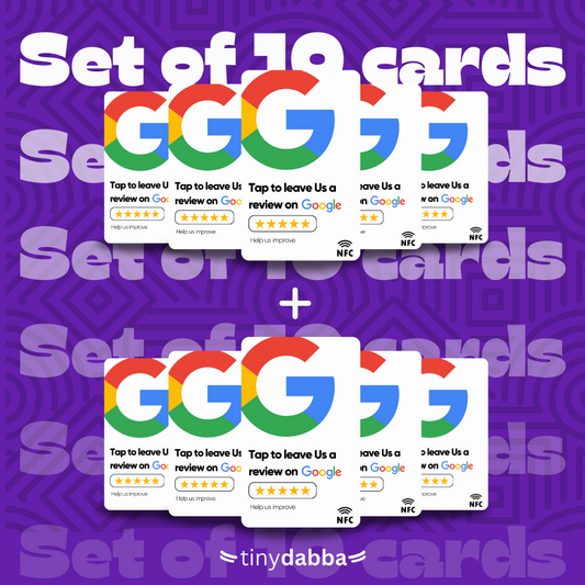 Google Review NFC Card - Pack of 10 Cards