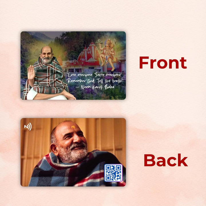 Neem Karoli Baba Card | NFC and QR Enabled | Bhajan & Aarti | Best Spiritual Gift