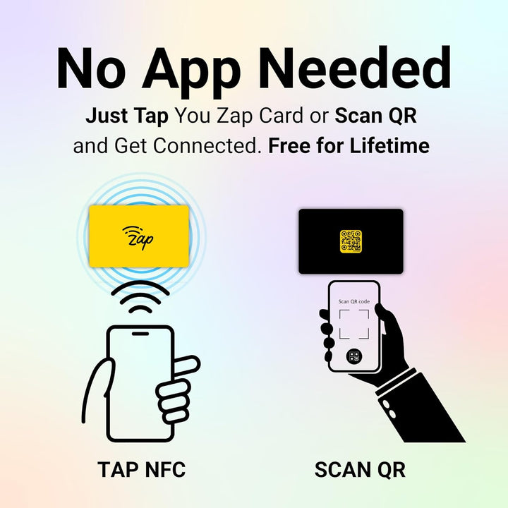 tinydabba Zap NFC Smart Digital Business Card – Tap to Share Contact & Social Media Instantly | No App Needed | QR + NFC Card | Reusable Contactless Networking Card | PVC | Mustard Yellow