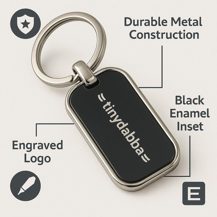 tinydabba Custom Engraved Metal Keychain – Personalized Laser Engraving with Logo or Name, Premium Durable Stainless Steel Key Ring for Corporate Gifts, Promotions & Personal Use