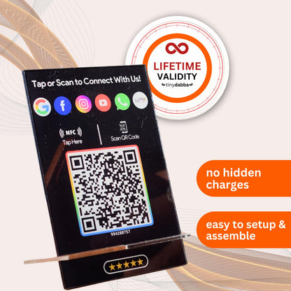 NFC Standee with QR Code | UV Printed