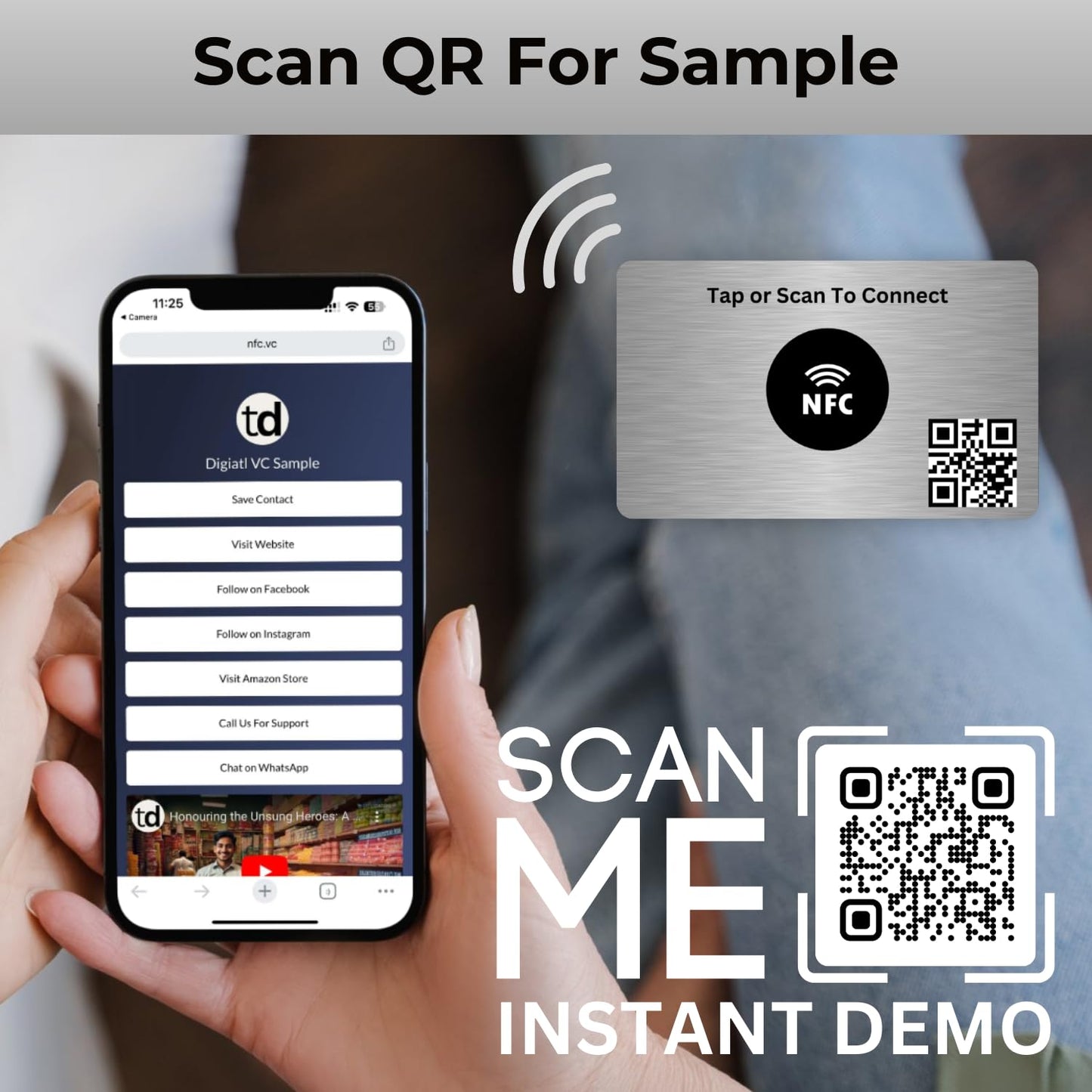 Custom Metal NFC & QR-Enabled Digital Visiting Card