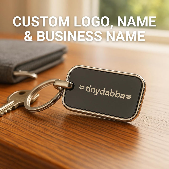 tinydabba Custom Engraved Metal Keychain – Personalized Laser Engraving with Logo or Name, Premium Durable Stainless Steel Key Ring for Corporate Gifts, Promotions & Personal Use