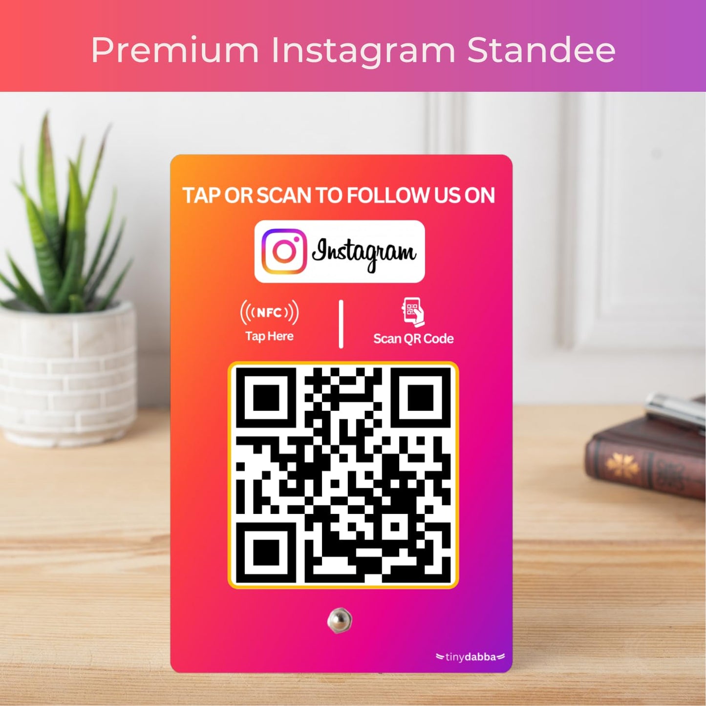 NFC Standee with QR Code | UV Printed