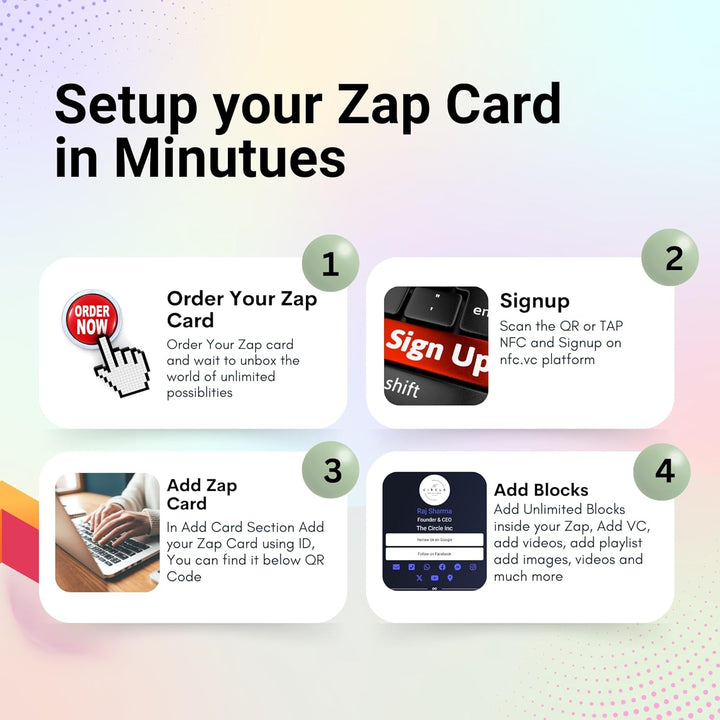 tinydabba Custom Photo Zap NFC Smart Digital Business Card for Doctors – Tap to Share Contact & Social Media Instantly | No App Needed | QR + NFC Card | Reusable Contactless Networking Card | PVC