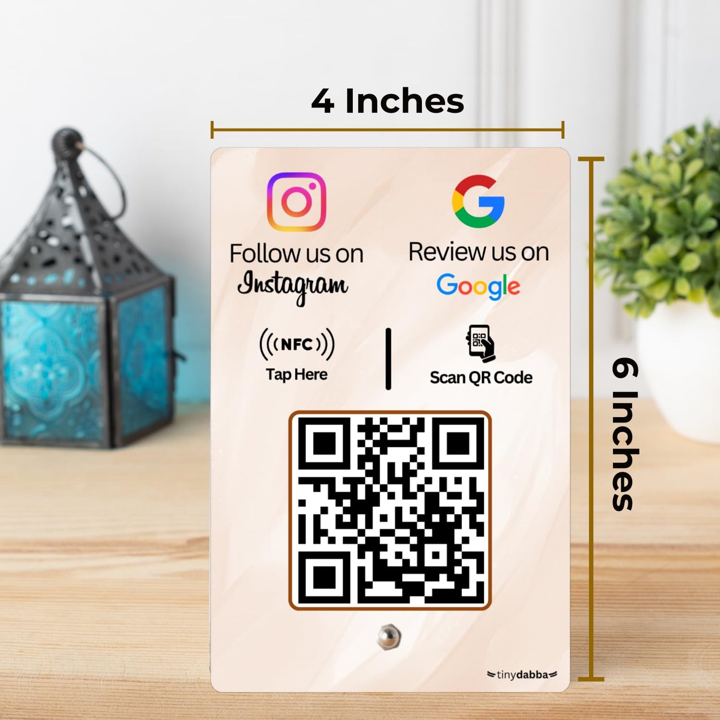 NFC Standee with QR Code | UV Printed