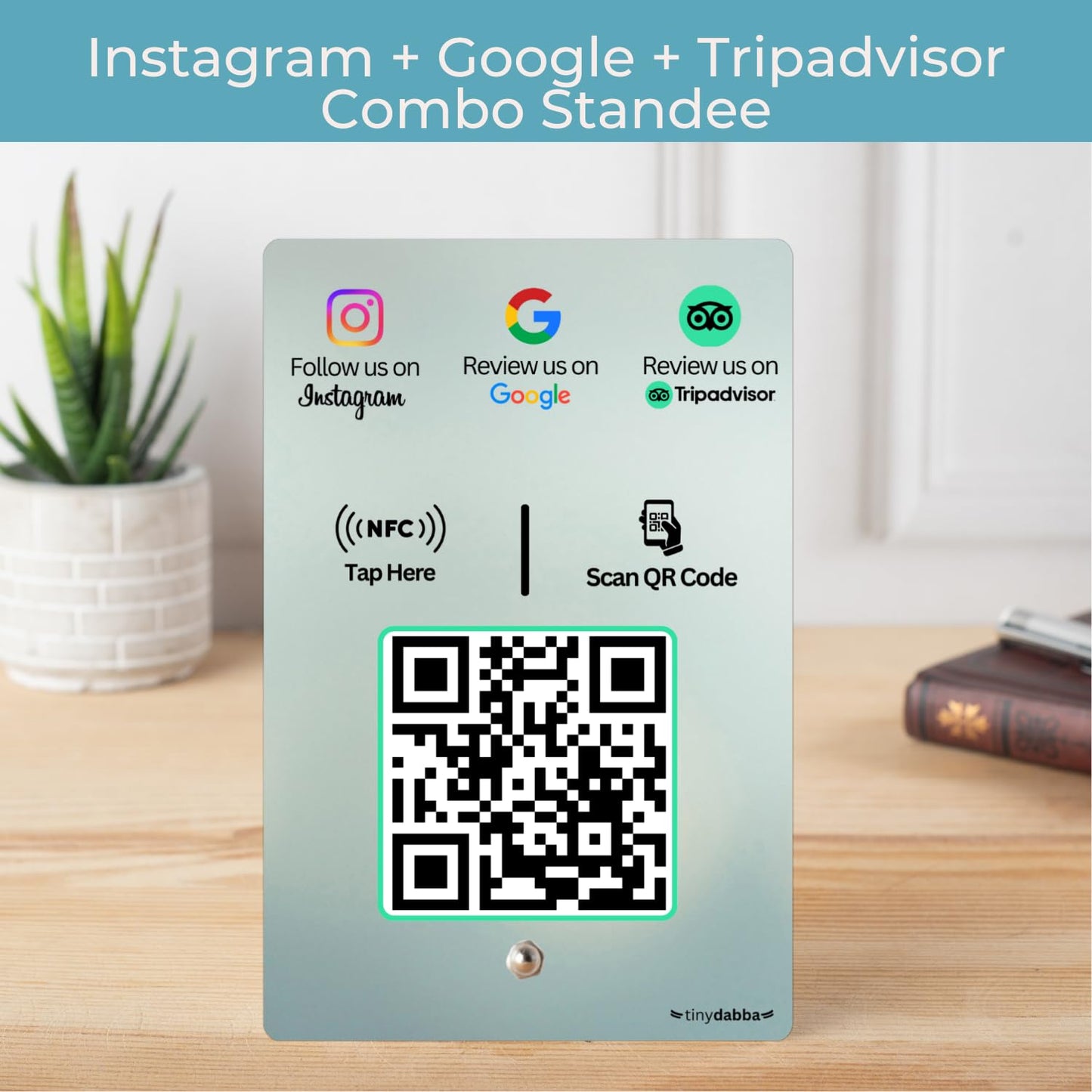 NFC Standee with QR Code | UV Printed