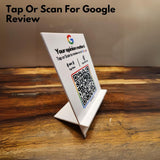 Google Review NFC Standee | Along with QR Code | 4x6 Inch | With Dashboard