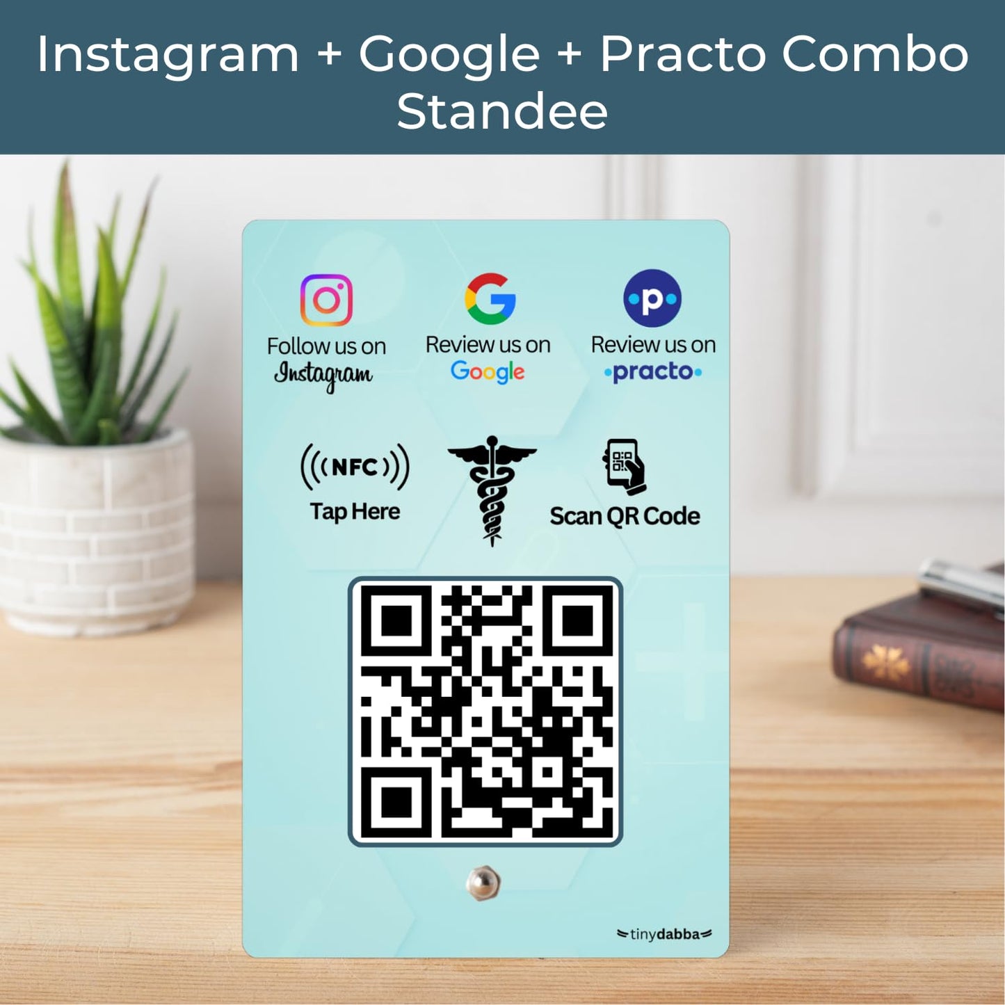 NFC Standee with QR Code | UV Printed