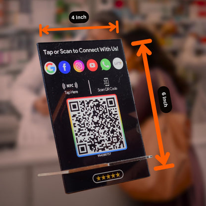 NFC Standee with QR Code | UV Printed