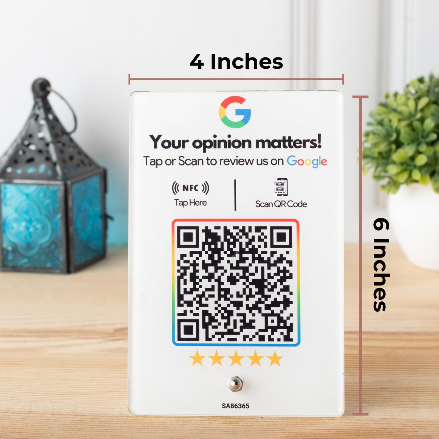 NFC Standee with QR Code | UV Printed