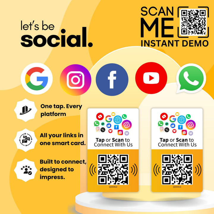 tinydabba Social Media Card | Share Bio Link Instantly | Boost Reach | No App Needed
