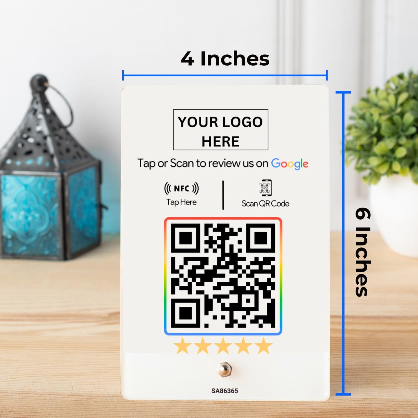 NFC Standee with QR Code | UV Printed