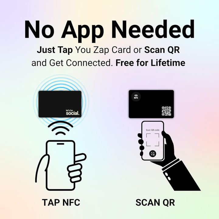 tinydabba Zap NFC Smart Digital Business Card – Tap to Share Contact & Social Media Instantly | No App Needed | QR + NFC Card | Reusable Contactless Networking Card | Metal | LBS | Black