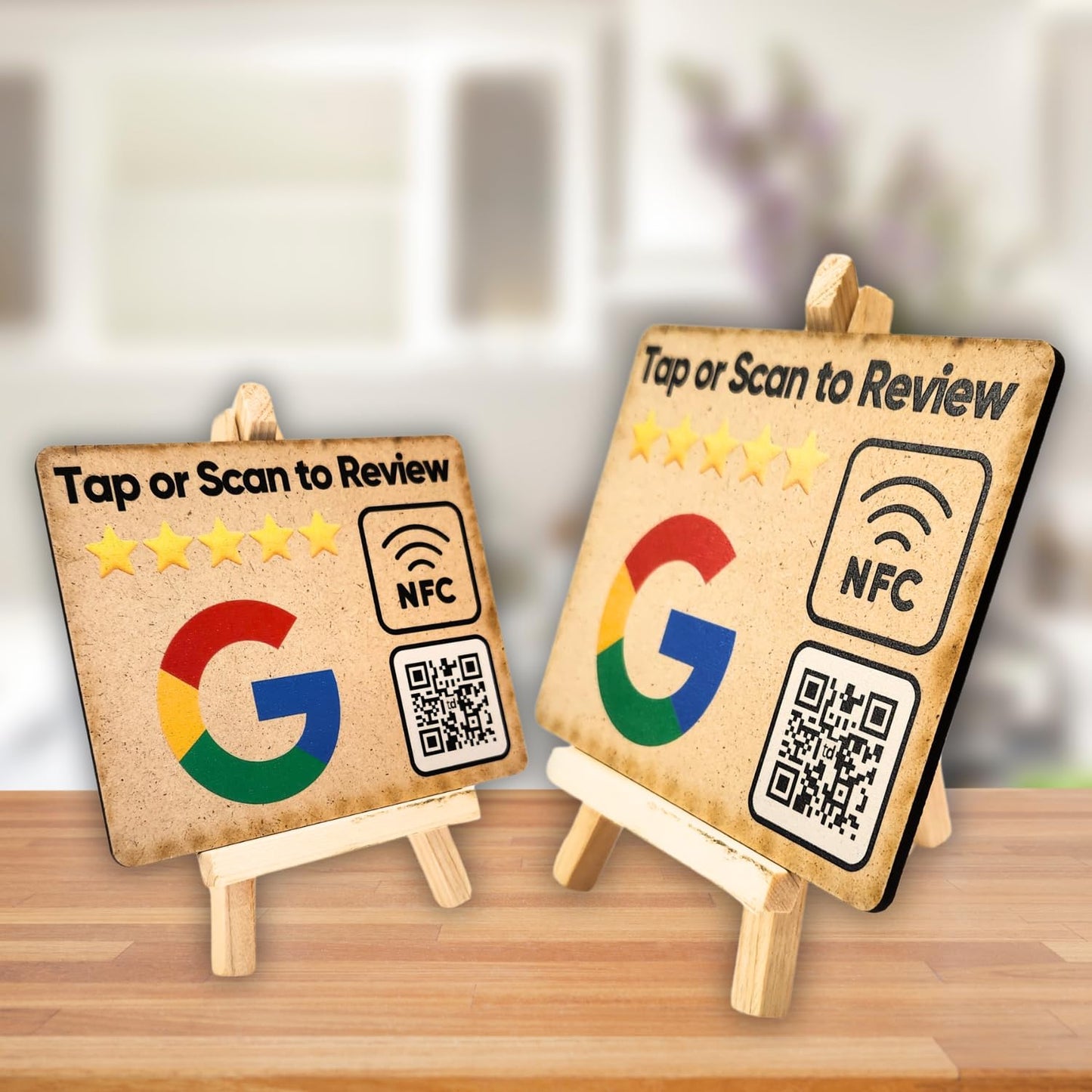 NFC Standee with QR Code | UV Printed