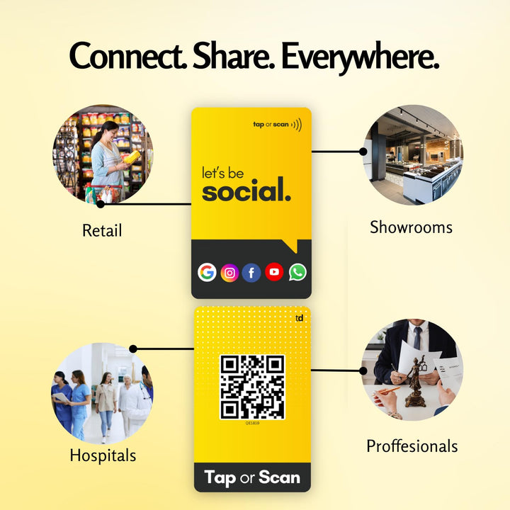 tinydabba Social Media Card | Share Bio Link Instantly | Boost Reach | No App Needed
