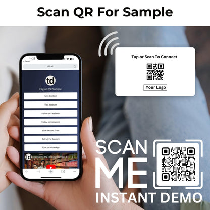 White Custom NFC & QR-Enabled Digital Visiting Card