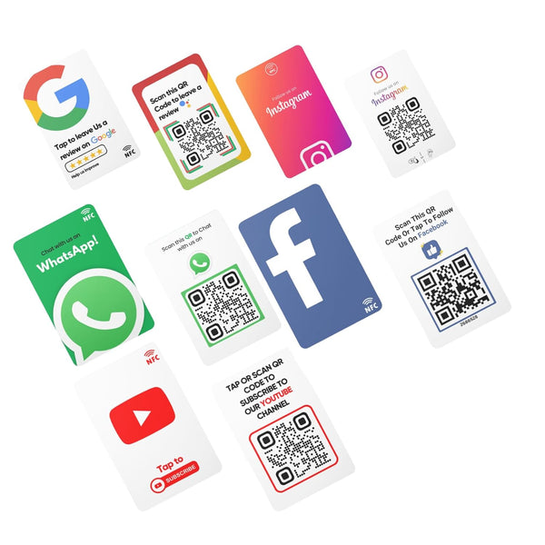 Review NFC Card, Pack of 5 cards, Facebook, Whatsapp, Instagram, Youtube | Easy To Use Dashboard | lifetime Free